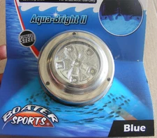Boater Sports 7-51095 Underwater LIGHT BLUE 6 LEDs Stainless Steel 8 Watts 12V
