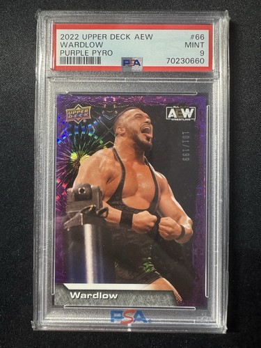 2022 Upper Deck AEW Purple Pyro #66 Wardlow /199 PSA 9