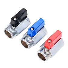Brass mini Ball Valve,3/4" BSP Female to Male Shut off Water Pipe Ball Valve