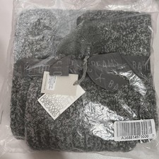 Barefoot Dreams Cozychic Beanie  Scarf Set Womens One Size Gray Cozy Pom Pom