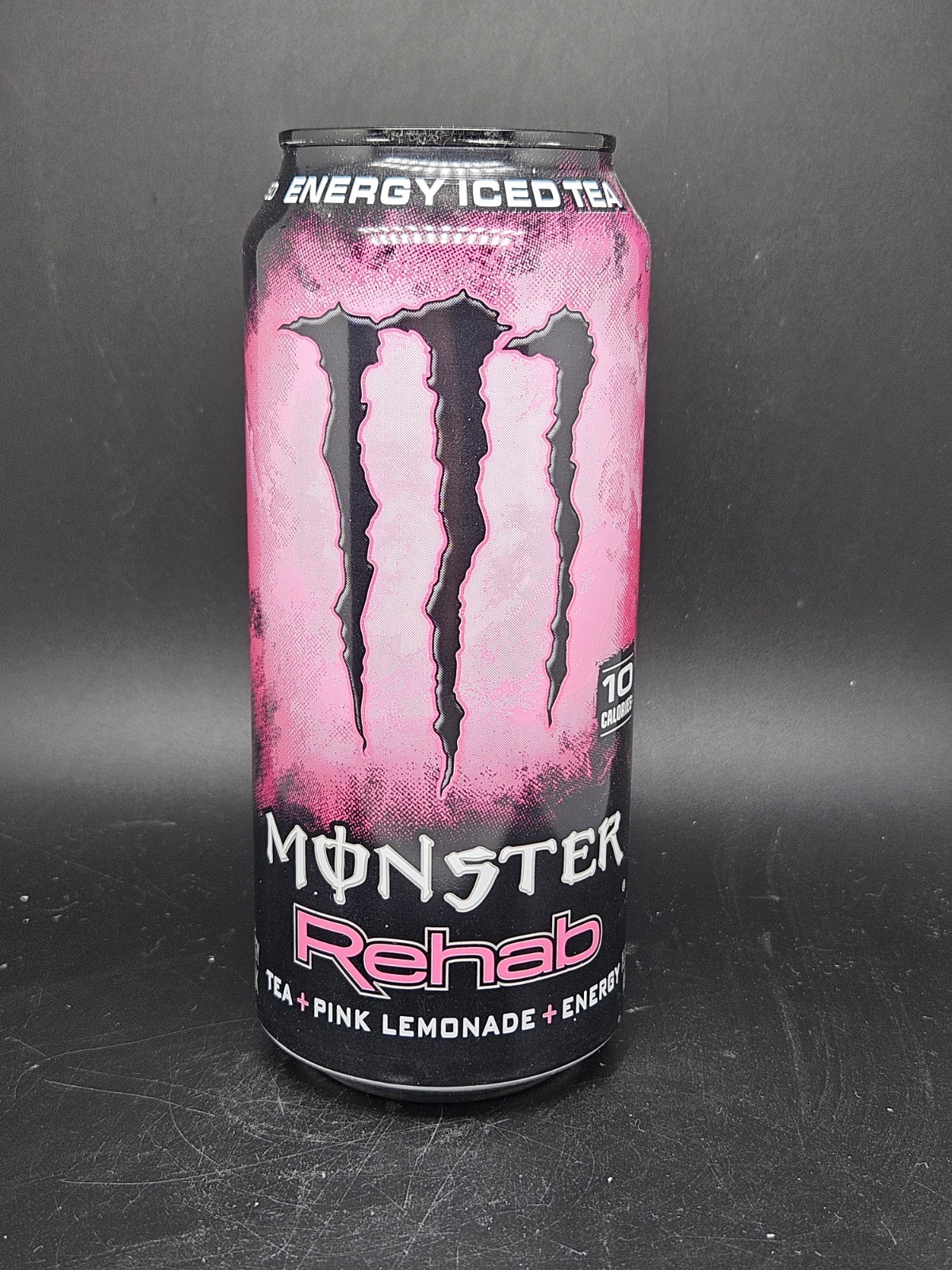 Monster Energy Rehab Pink Lemonade SKU 0315 MCC 1 x lata vacía abierta arriba