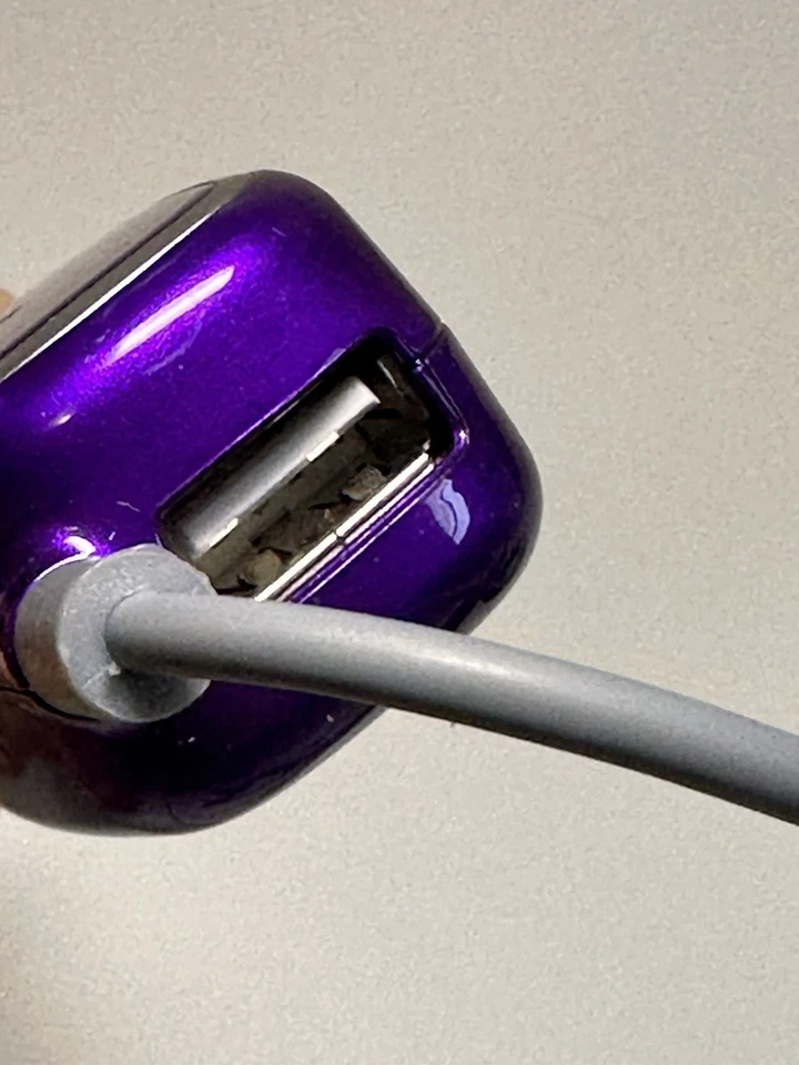 New T-mobile Fast Micro USB Universal Car Charger w/ Extra USB Port - Purple - Image 4 of 4