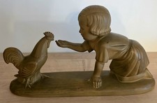 Sculpture Contemporaine Femme En Terre Cuite Patinée Bronze - Oeuvre Unique - H15 L42 P22