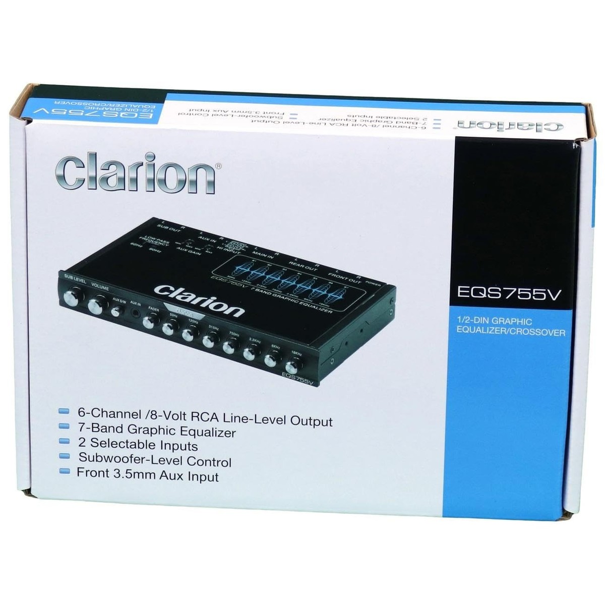 Clarion QD 7 オーディオスピーカー CLARION EQS755V 7-Band Car Audio 1/2-DIN Size Car Graphic