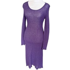 Vintage Missioni Neiman Marcus Purple Wool Cashmere Sweater Dress EU 40/ US 4