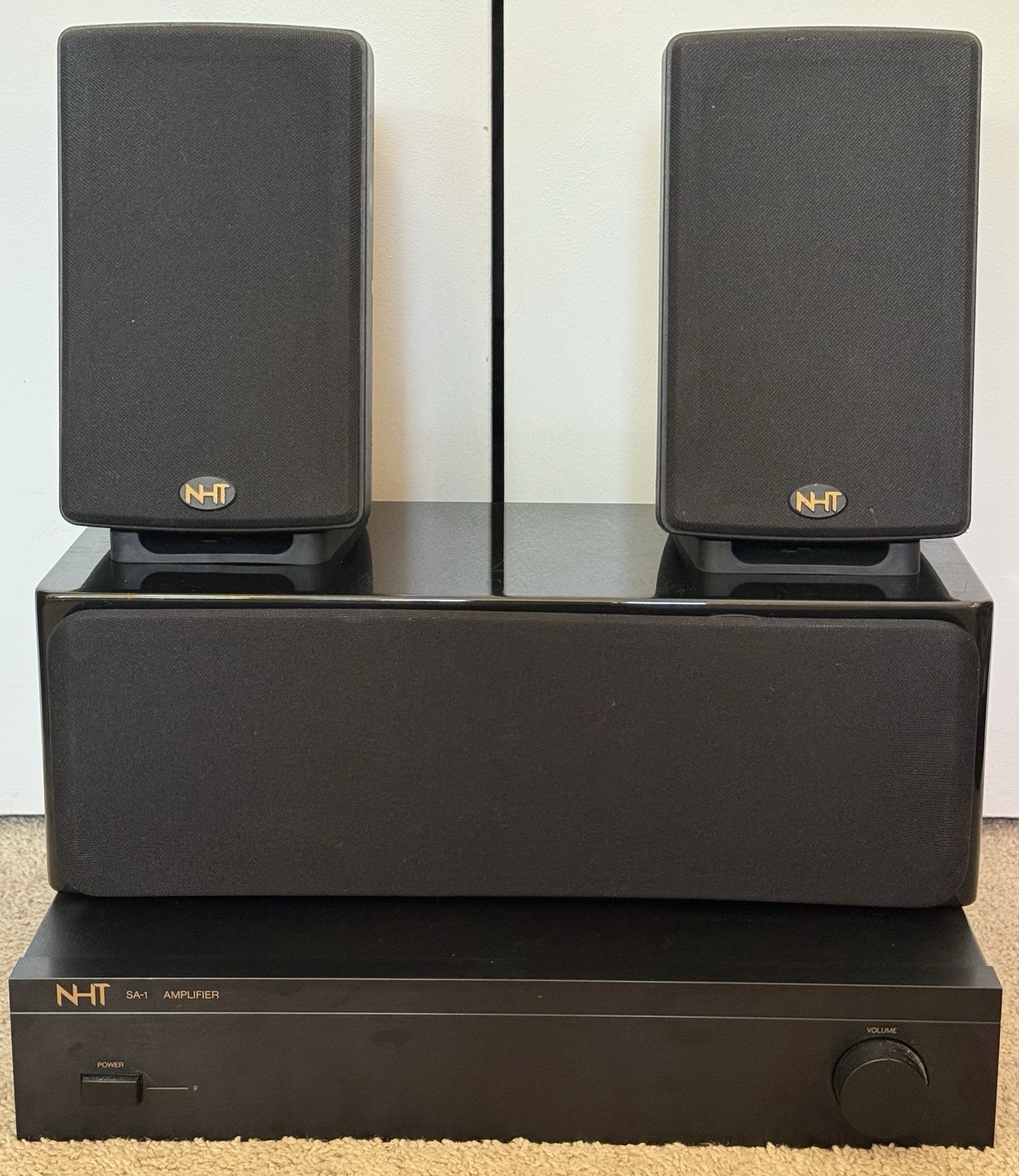 NHT SuperZero Satellites + SC1 Center + SA-1 Amp Home Theater Speakers Set