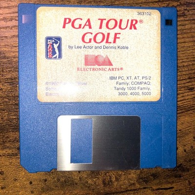 PGA Tour Golf IBM PC DOS Tandy Game 3.5'' Floppy Disk 1990 TESTED