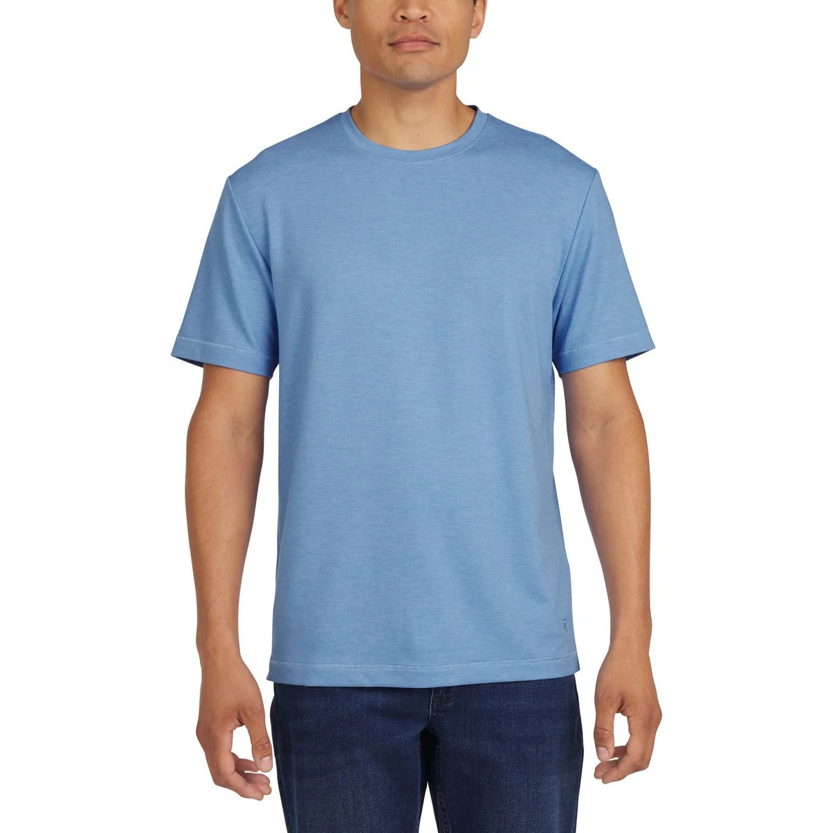 Lands End Mens Classic Fit 4-Way Stretch Tee Blue XLarge 4790₽