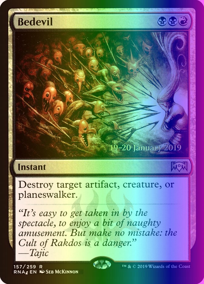 MTG Bedevil (157/81) Ravnica Allegiance Promos LP FOIL- Prerelease