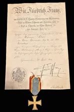 Mecklenburg-Schwerin Award with Document – Dragoner-Regt. Nr. 26