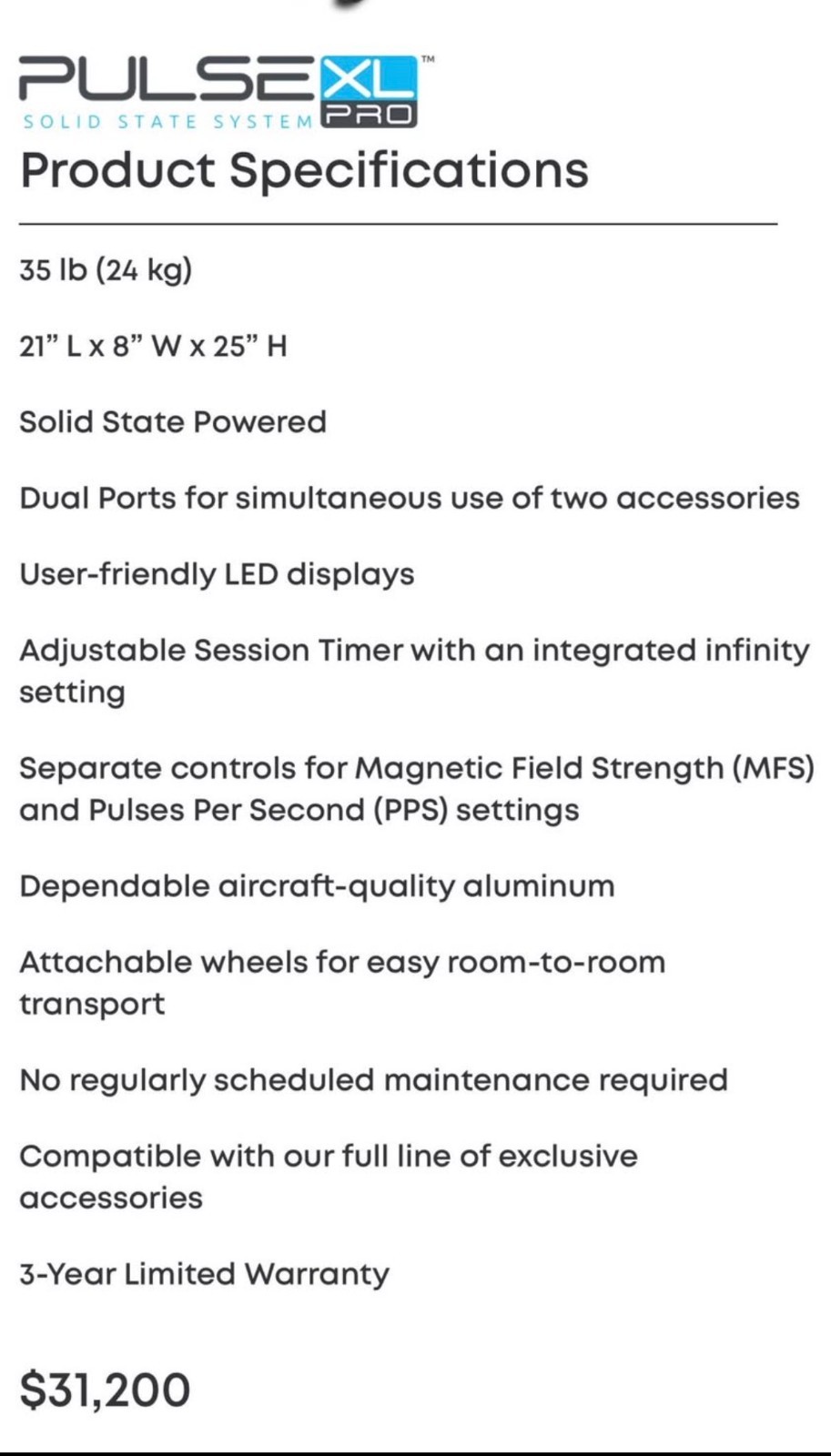 Pulse PEMF XL Pro machine with multiple accessories
