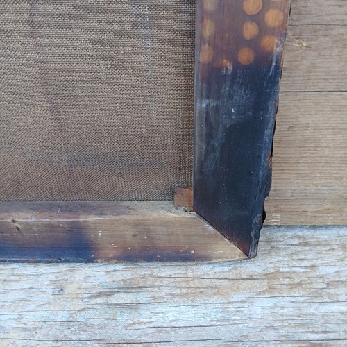 Vintage Ölgemälde Revolver/Gewehr Messer Uhr 24" x 18" - Bild 9 von 10