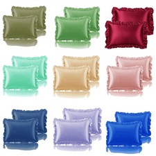 Satin Ruffled Pillow Cases Pillow Shams Cover for Room Decoration Envelope