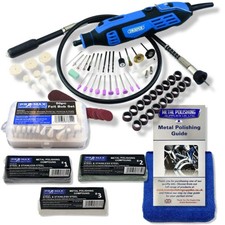 Rotary Multi Hobby Tool Draper 180W Steel And Stainless Steel Metal Polishing Ki