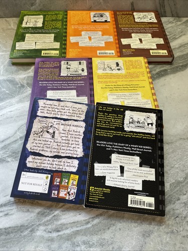 7 Diary of a Wimpy Kid Books HC 3,4,5,7,9, PBK 10 & Rodrick Rules Jeff Kinney - Picture 3 of 6