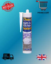 Everbuild 290ml White Acrylic Bath & Kitchen Sealant - Anti-Mould & Waterproof