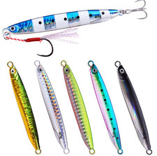 6PCS Metal Jig Lure Shore Casting Spoon Jigging Bass Sea Fishing Jigs Tackle