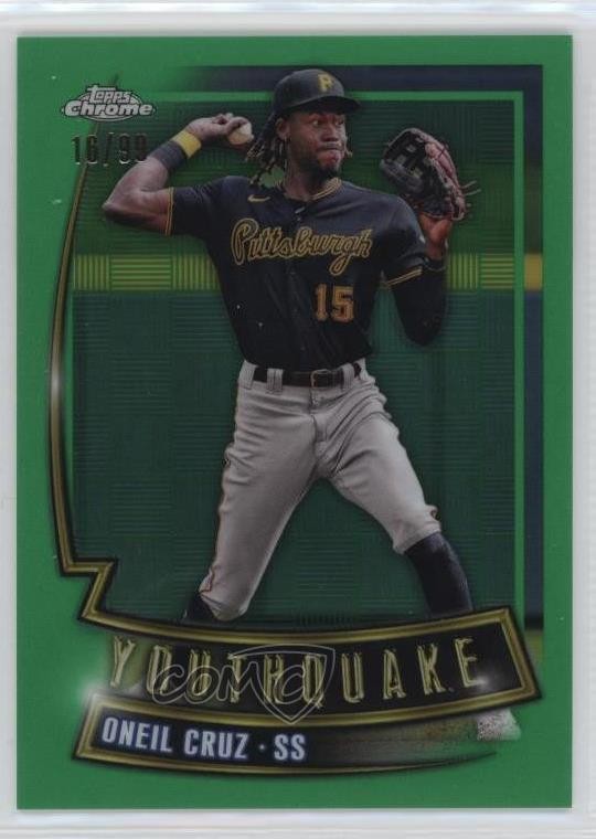 2023 Topps Chrome Youthquake Green Refractor 16/99 Oneil Cruz #YQ-12 11o2