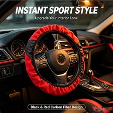 15 Anti-slip Car Accessories Steering Wheel Cover Red New Universal