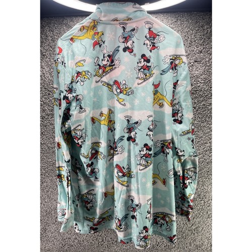 Top camicia pigiama donna Disney 100 flanella taglia XLarge Topolino Minnie Pluto - Foto 4 di 9