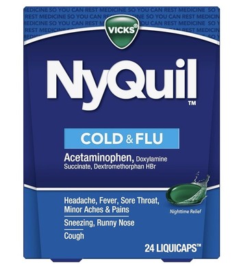 Vicks NyQuil Cold & Flu Relief LiquiCaps 8 Count