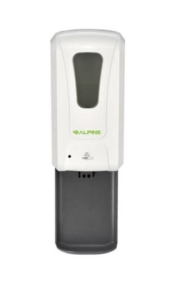 Alpine 430-L-T Automatic Hands-Free Liquid/Gel/Soap Dispenser w/Drip Tray-White