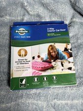 PetSafe 2-Way Interior Cat Door Small 15 lb w/ Hardware Template