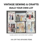 VINTAGE WOMEN SEWING PATTERN CRAFT McCALLS, BUTTERICK, SIMPLICITY LOT A