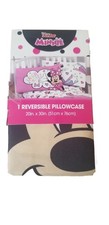 Disney Minnie Mouse Reversible 2 Image Standard Pillowcase 20"Wx30"L NEW
