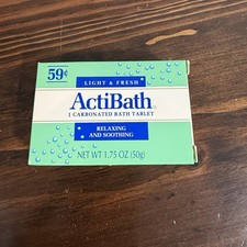 Vintage JERGENS ACTIBATH Carbonated Bath Tablets 1.75 Oz Made Japan NEW