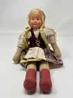 Antique Polish/German/Hungarian Folk Doll 1930/40's Painted Face, Cloth Hands — photo 1