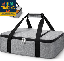 Insulated Casserole Carrier   Portable Tote for Hot or Cold Food, Warmer  Coole