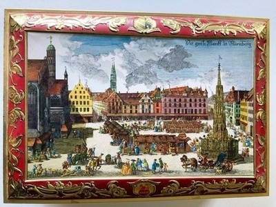 1984 E Otto Schmidt Lebkuchen Large Biscuit Cookie Tin Box West Germany **READ**