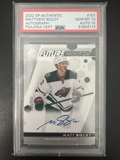 2022-23 SP Authentic Future Watch Auto Matt Boldy  /999  PSA 10 Auto 10!