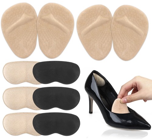 Heel Inserts for Women, 6 Pairs Heel Pads and 2 Pairs Metatarsal Pads Women, ...