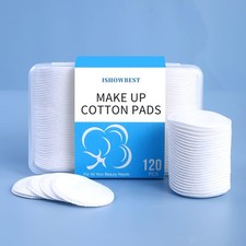 Round Cotton Pads for Face 120 Count, Boxed Makeup Remover Cotton Pad, 100 P...