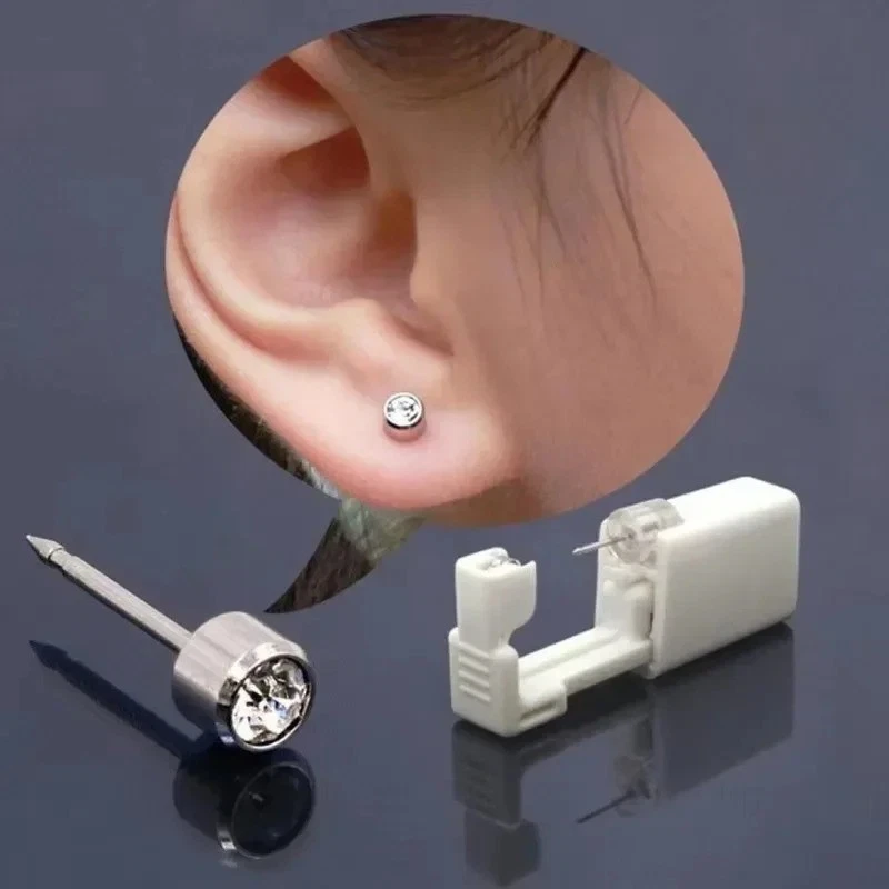 Disposable Ear Piercing Gun Kit White Plastic Piercing Tool for Ears Men Women - product detail image 4