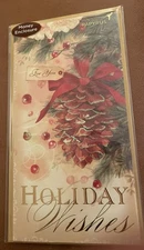 NEW Papyrus Money or Gift Card Enclosure Glitter Pinecone MSRP $5.95