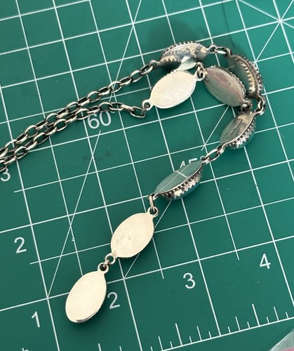 Kingman Turquoise Lariat Southwestern Sterling Silver Necklace - Picture 5 of 6