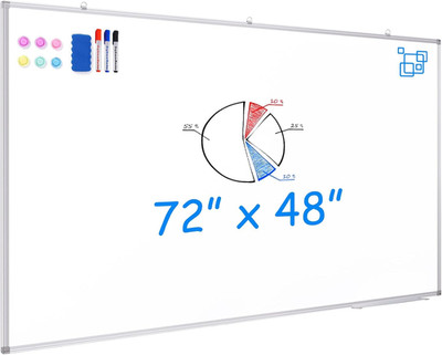 White Board Dry Erase 72 X 48, Magnetic Dry Erase Whiteboard for Wall 6' X 4' Wa