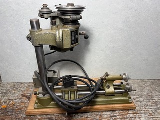 Unimat SL DB 200 lathe on wooden base