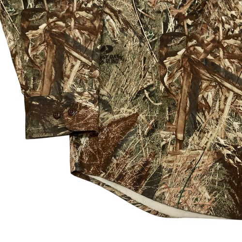 Cabela's Mossy Oak Duck Blind Camo Double Pocket Long Sleeve Shirt XL Regular - Picture 2 of 9