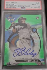 2023 Topps Finest - Finest Autographs JJ Bleday Green Wave Refractor /99 POP 1