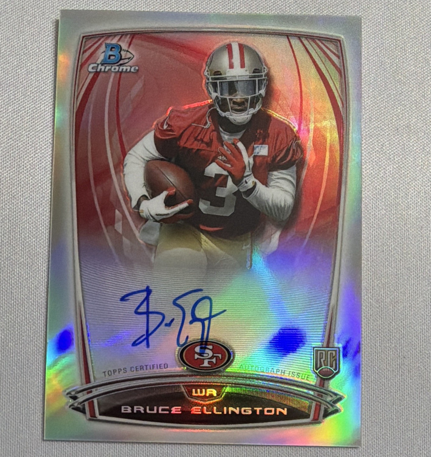 Bruce Ellington Bowman Chrome Rookie Chrome Refractor Autographs #BE Base