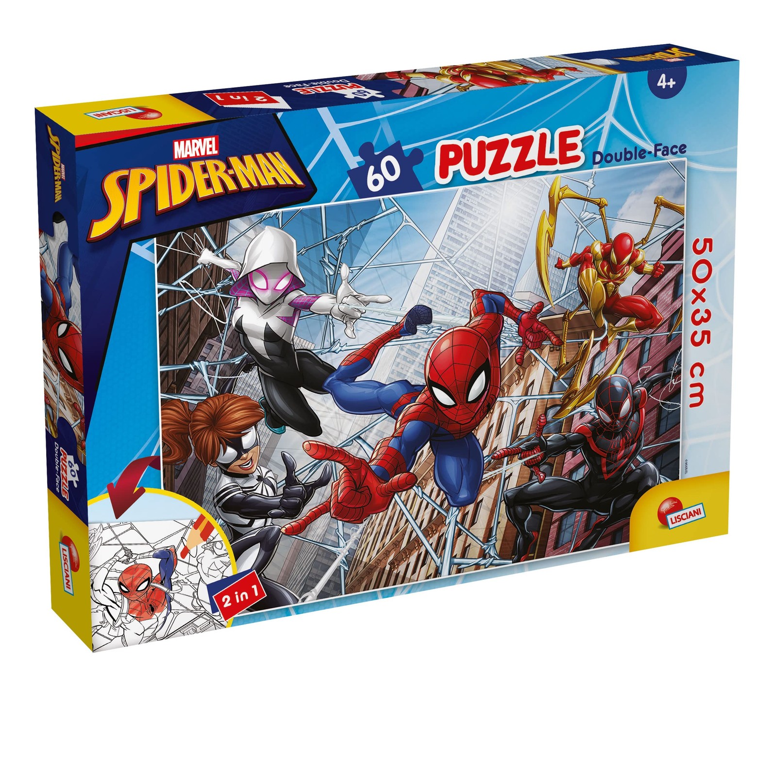 Liscianigiochi 99689 Головоломка Lisciani Spiele Marvel Puzzle DF Plus 60 Человек-паук-двойник 6890₽