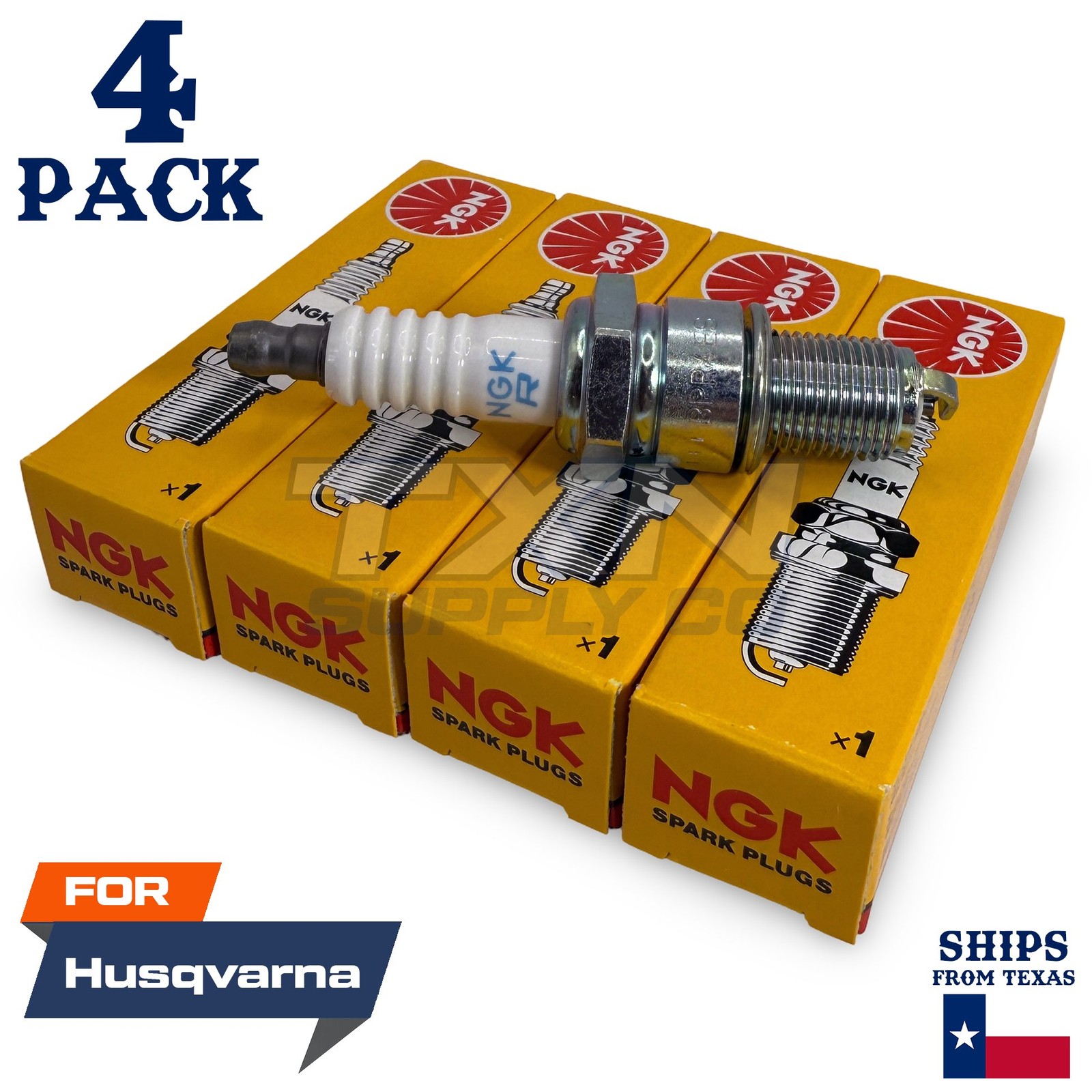 4 NGK Spark Plug - For 6022 CH / 6022 SH Husqvarna Lawn Mower