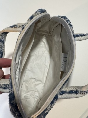 Vintage Christian Dior Trotter Bag John Galliano Blue Monogram