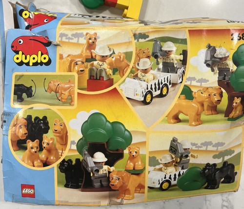 LEGO DUPLO: Town Zoo Lion Safari (2681) 100% Completo León Pantera Negra - Imagen 17 de 17