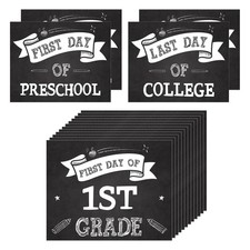 16 PCS First And Last Day Of School Signs DoubleSided Photo Props Decor