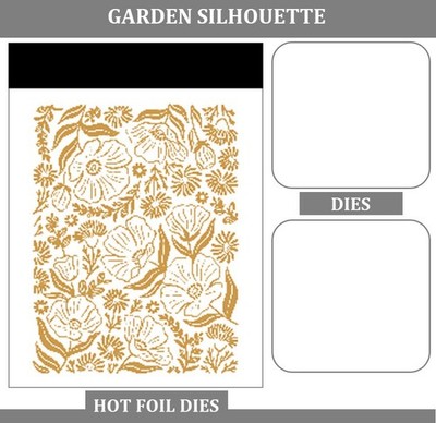 GARDEN SILHOUETTE Metal Cutting Dies Stamp Hot Foil for Scrapbooking Embossing